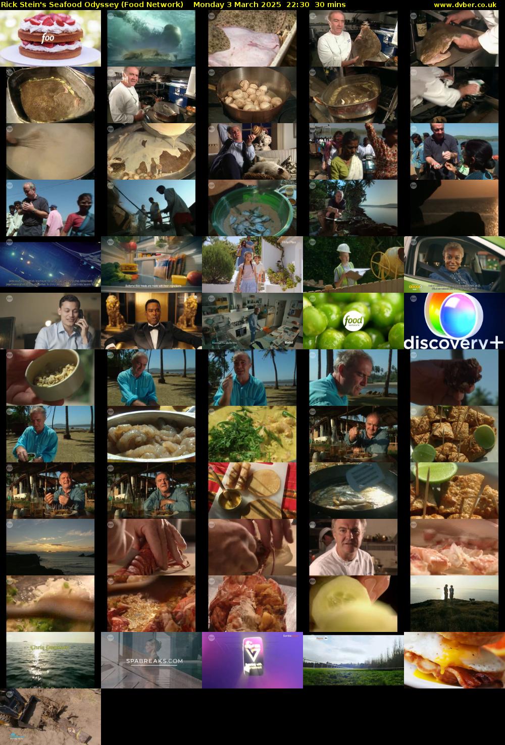 Rick Stein's Seafood Odyssey (Food Network) Monday 3 March 2025 22:30 - 23:00
