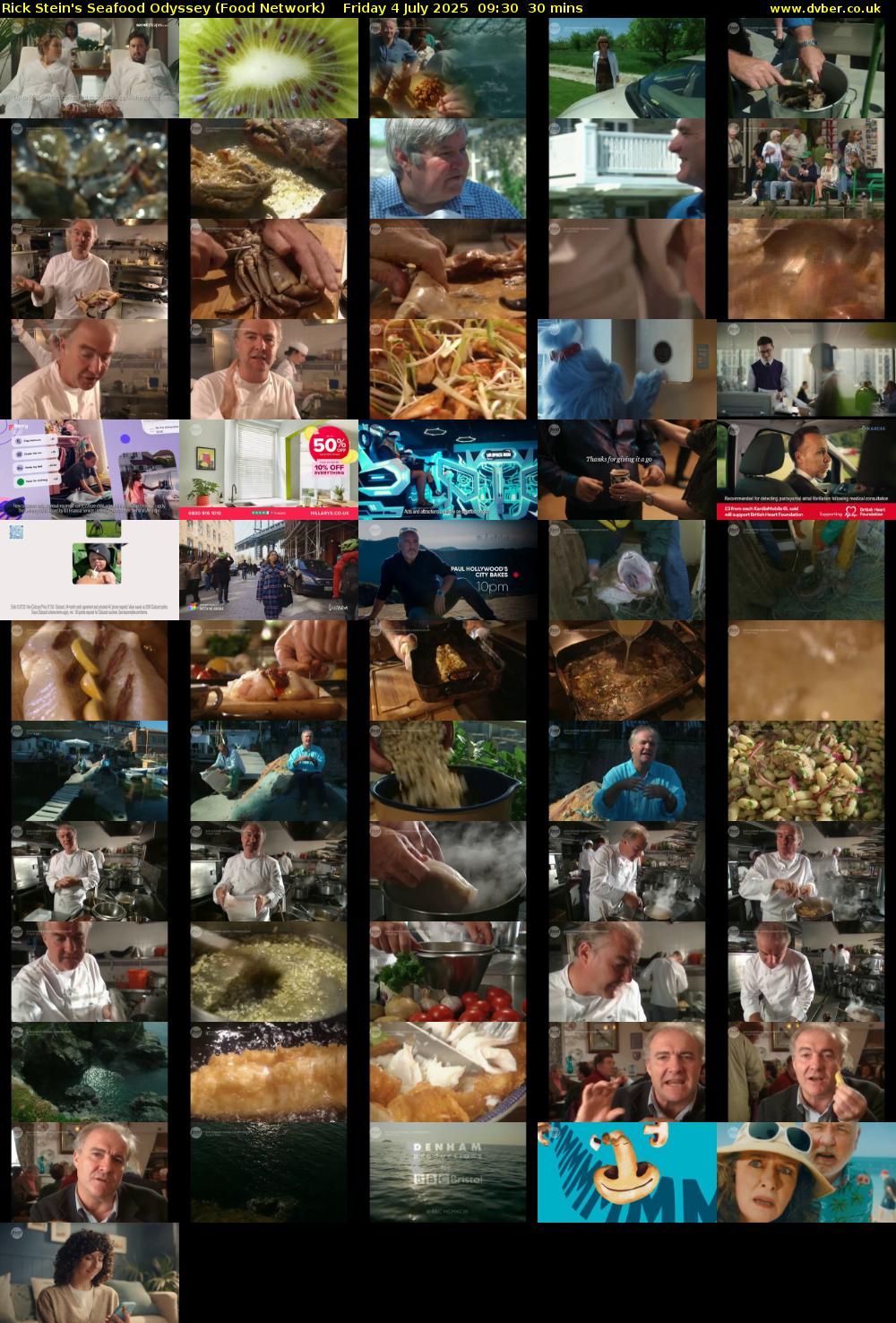 Rick Stein's Seafood Odyssey (Food Network) Friday 4 July 2025 09:30 - 10:00