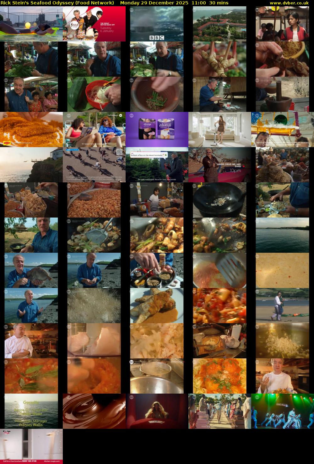 Rick Stein's Seafood Odyssey (Food Network) Monday 29 December 2025 11:00 - 11:30