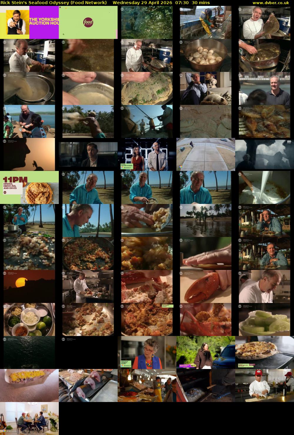 Rick Stein's Seafood Odyssey (Food Network) Wednesday 29 April 2026 07:30 - 08:00