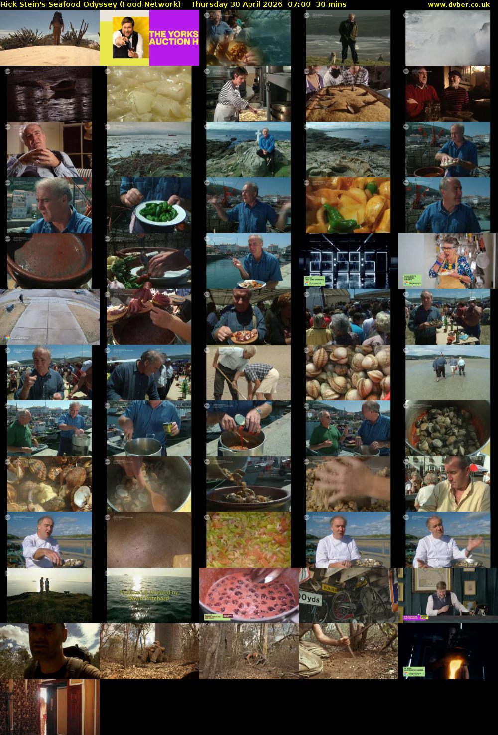 Rick Stein's Seafood Odyssey (Food Network) Thursday 30 April 2026 07:00 - 07:30