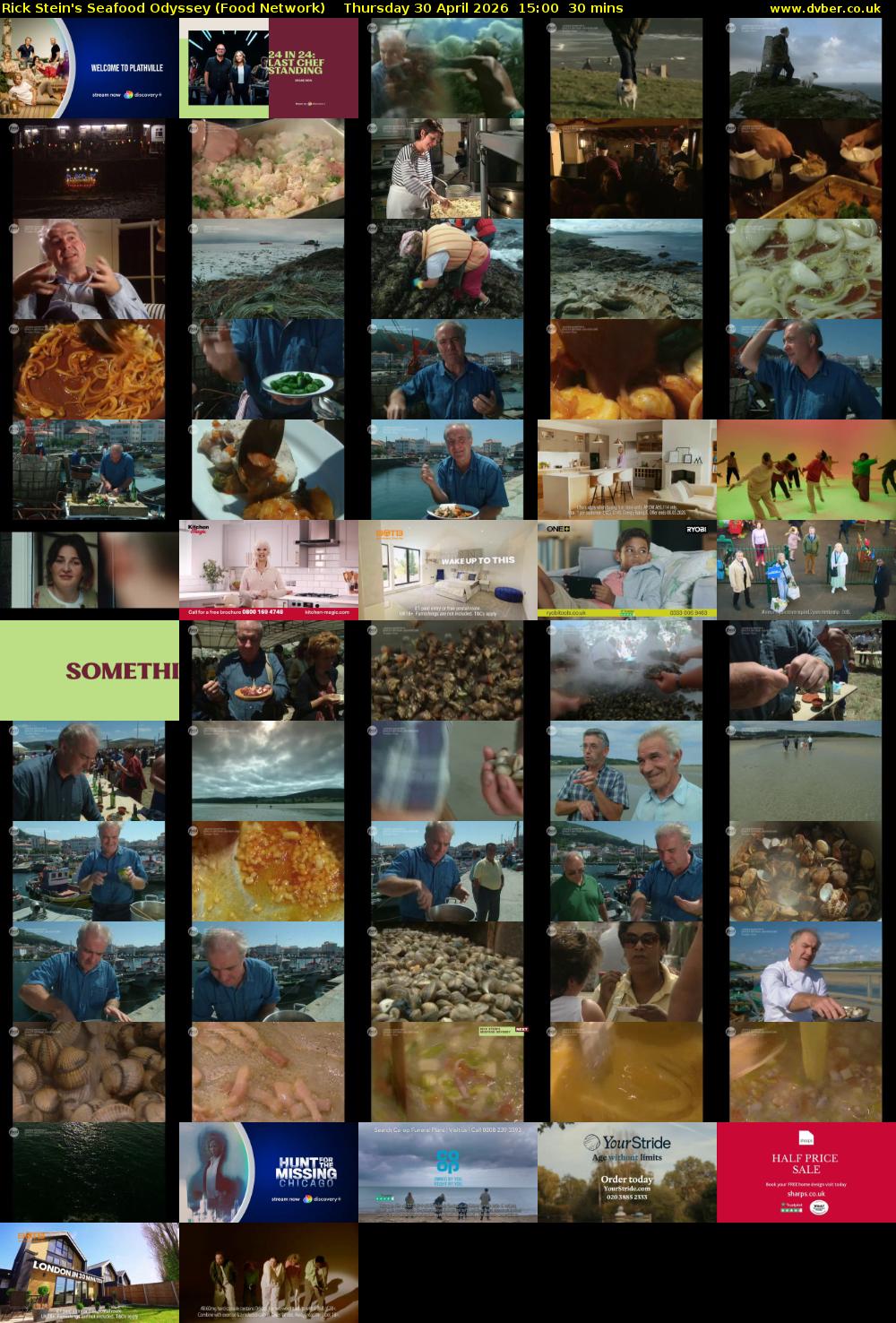 Rick Stein's Seafood Odyssey (Food Network) Thursday 30 April 2026 15:00 - 15:30