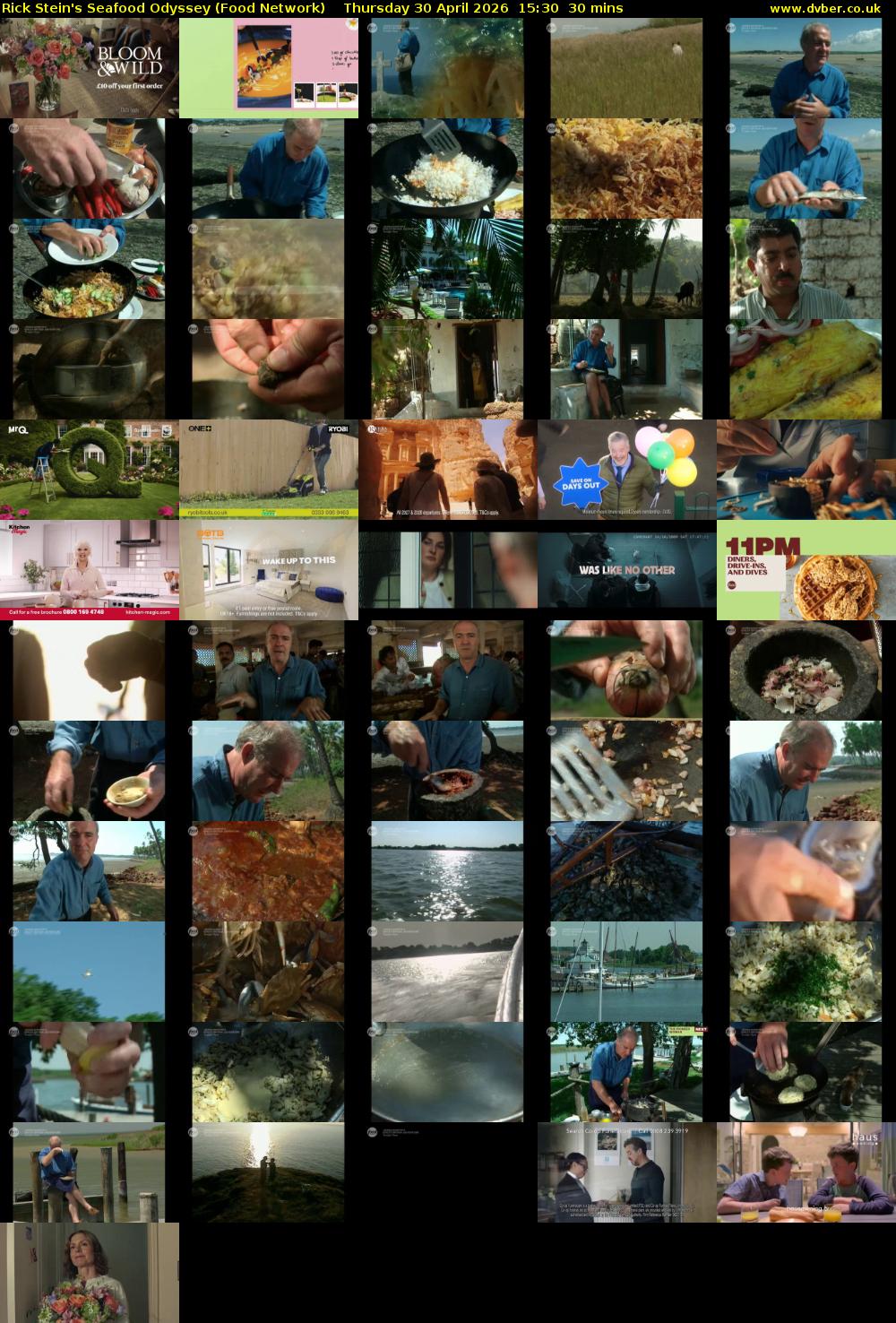 Rick Stein's Seafood Odyssey (Food Network) Thursday 30 April 2026 15:30 - 16:00