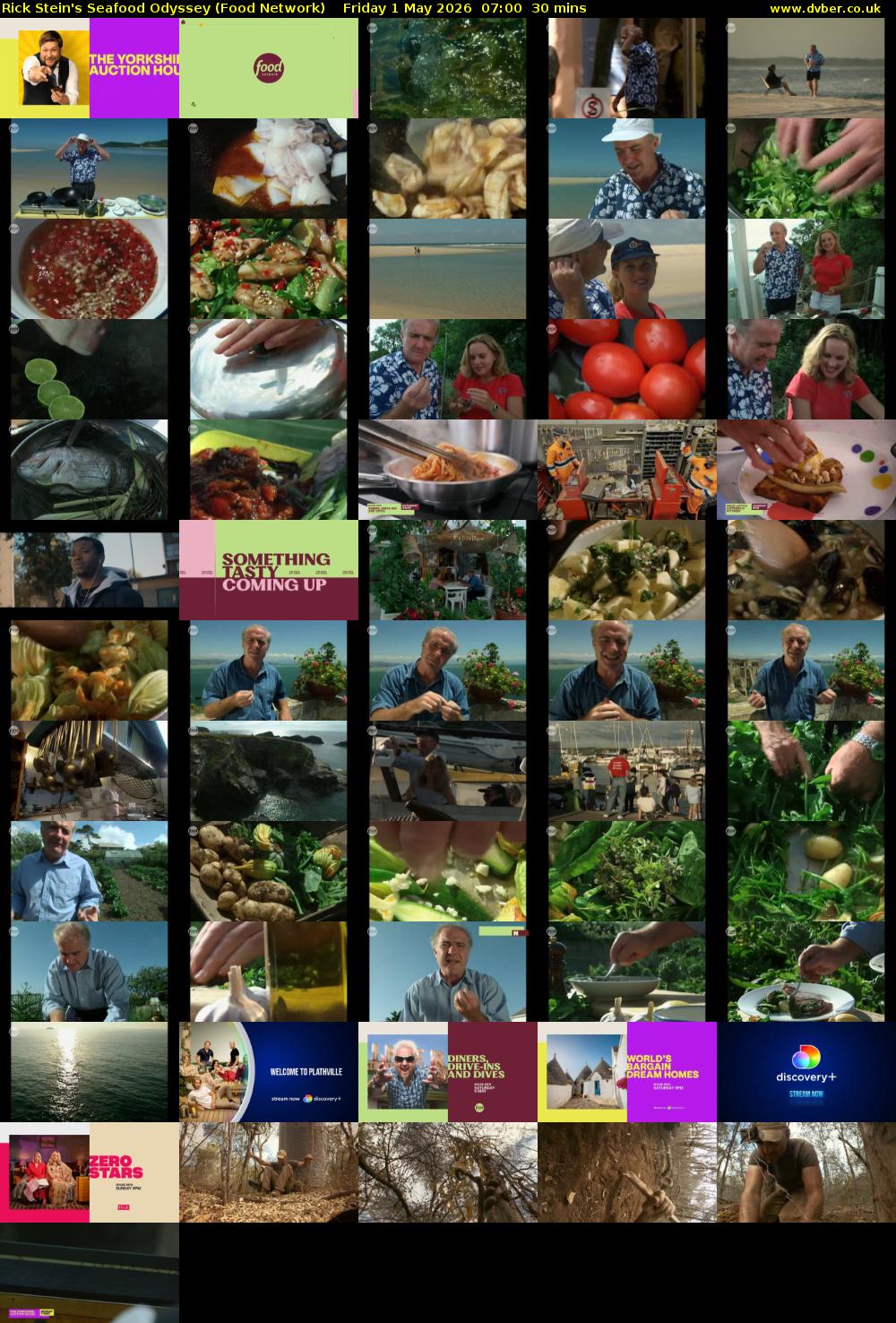 Rick Stein's Seafood Odyssey (Food Network) Friday 1 May 2026 07:00 - 07:30