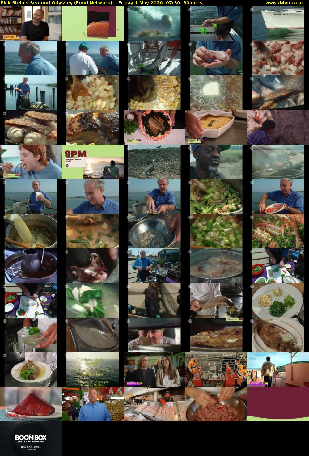 Rick Stein's Seafood Odyssey (Food Network) Friday 1 May 2026 07:30 - 08:00