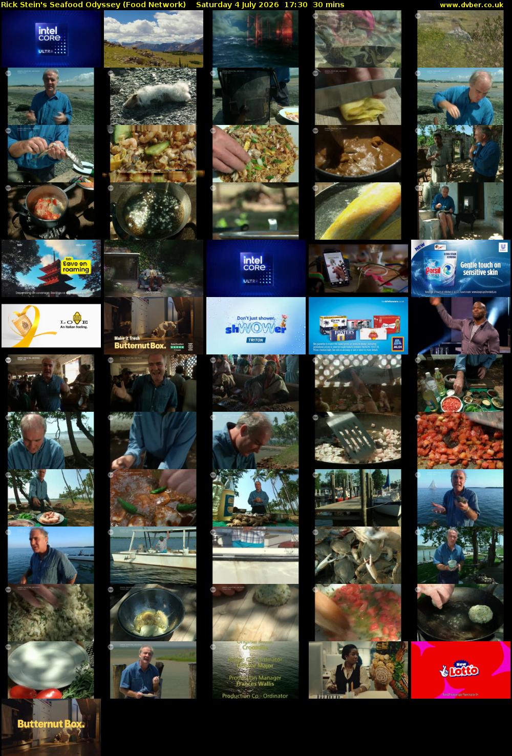 Rick Stein's Seafood Odyssey (Food Network) Saturday 4 July 2026 17:30 - 18:00