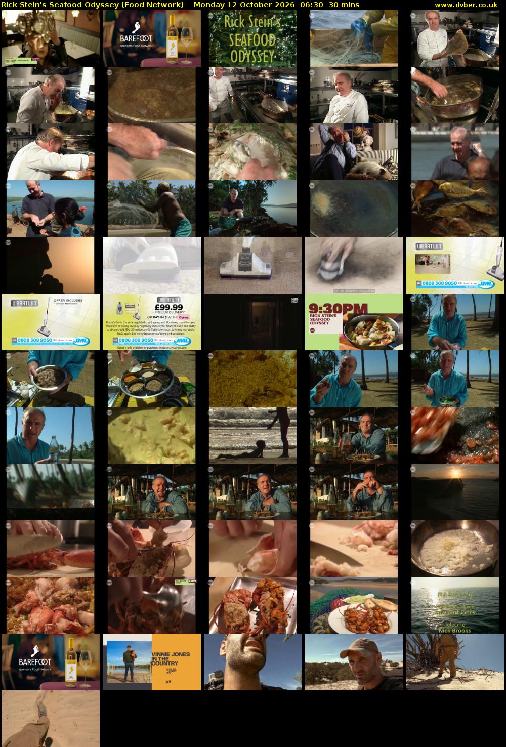Rick Stein's Seafood Odyssey (Food Network) Monday 12 October 2026 06:30 - 07:00