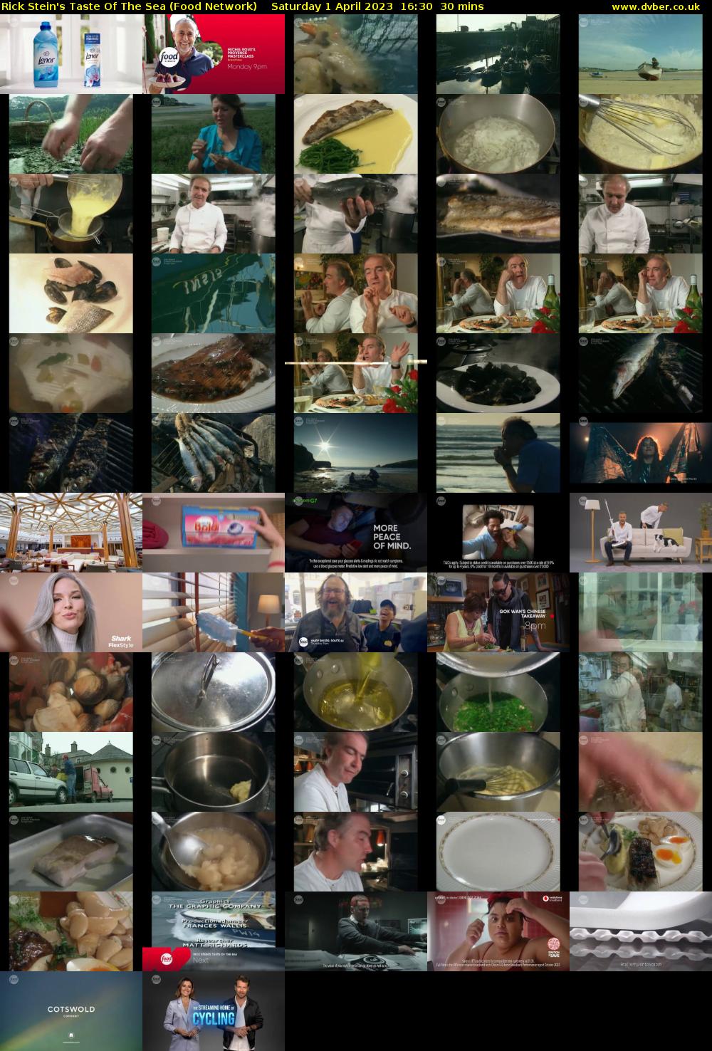 Rick Stein's Taste Of The Sea (Food Network) Saturday 1 April 2023 16:30 - 17:00