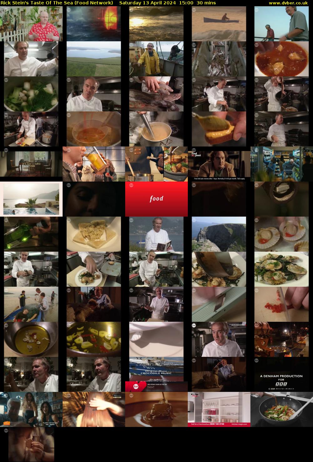 Rick Stein's Taste Of The Sea (Food Network) Saturday 13 April 2024 15:00 - 15:30