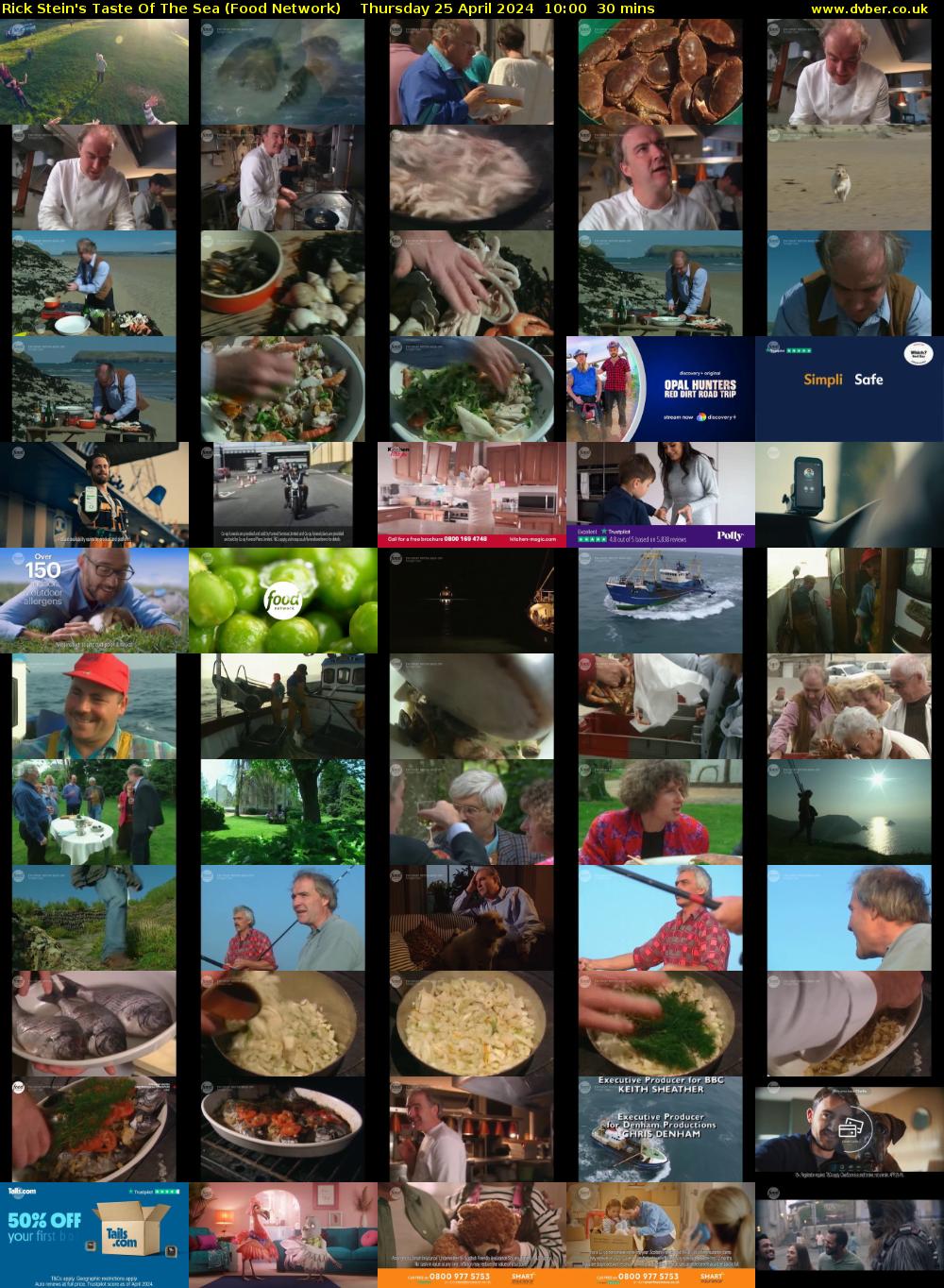 Rick Stein's Taste Of The Sea (Food Network) Thursday 25 April 2024 10:00 - 10:30