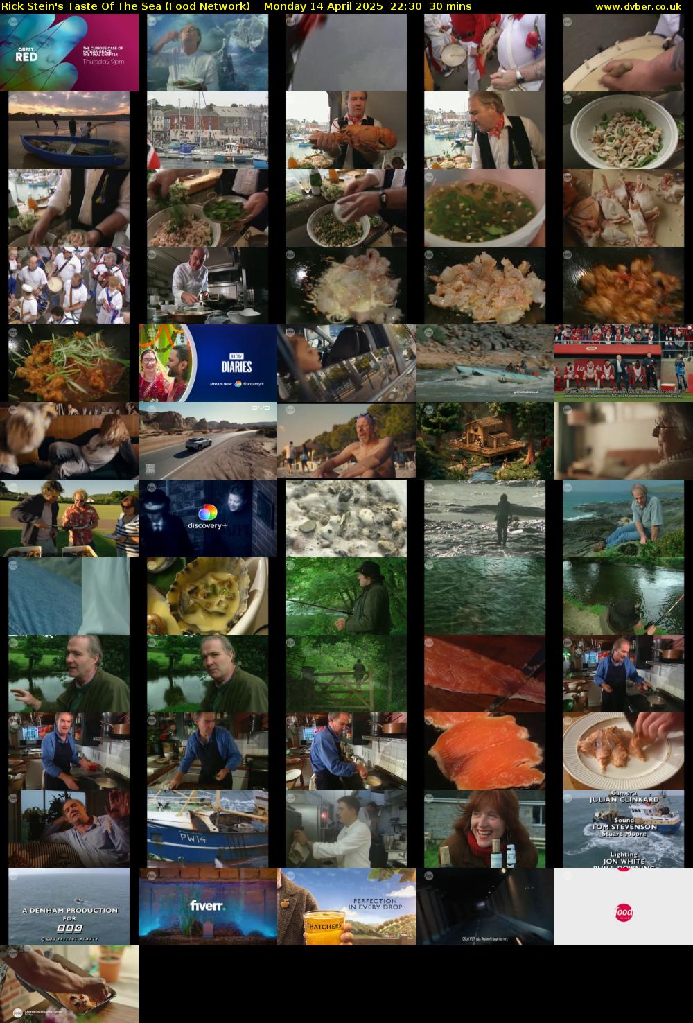 Rick Stein's Taste Of The Sea (Food Network) Monday 14 April 2025 22:30 - 23:00