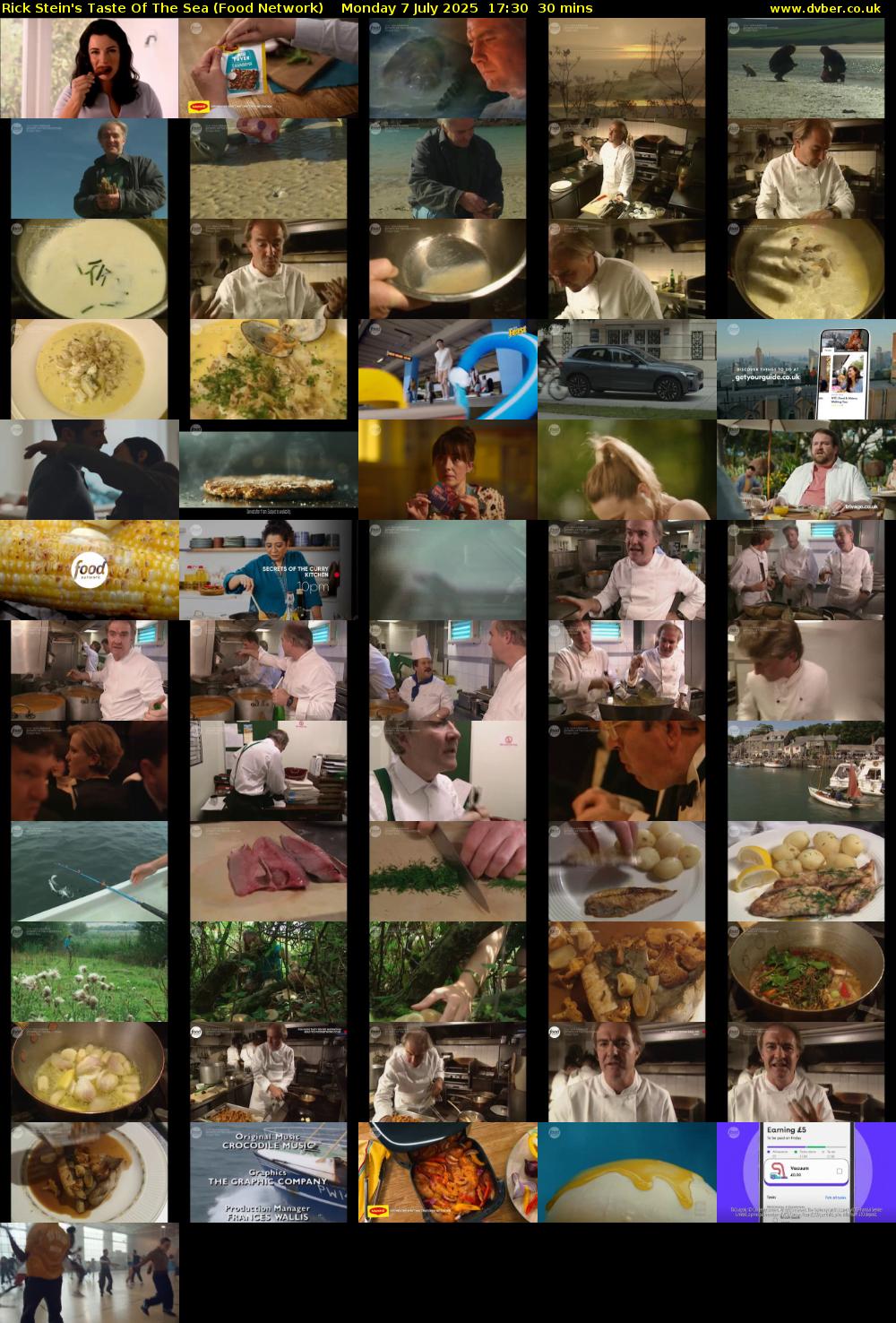Rick Stein's Taste Of The Sea (Food Network) Monday 7 July 2025 17:30 - 18:00