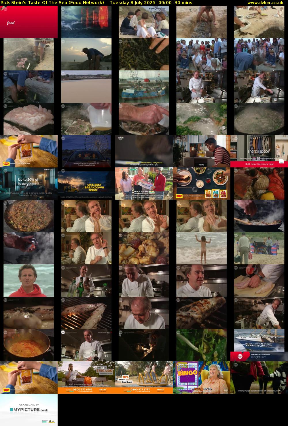 Rick Stein's Taste Of The Sea (Food Network) Tuesday 8 July 2025 09:00 - 09:30