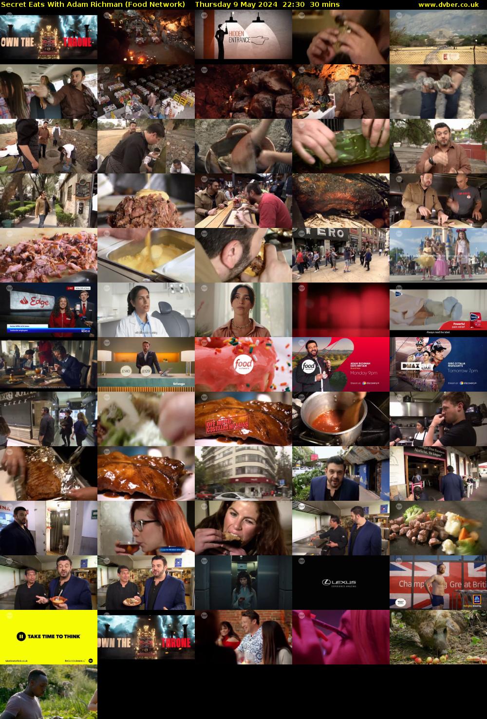 Secret Eats With Adam Richman (Food Network) Thursday 9 May 2024 22:30 - 23:00