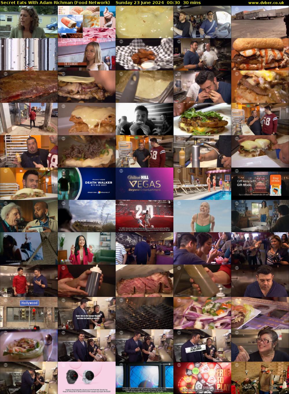 Secret Eats With Adam Richman (Food Network) Sunday 23 June 2024 00:30 - 01:00