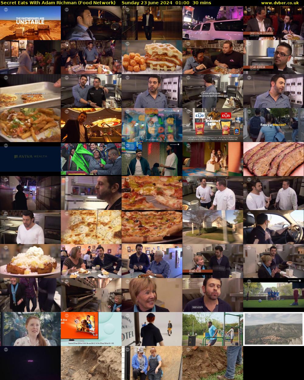 Secret Eats With Adam Richman (Food Network) Sunday 23 June 2024 01:00 - 01:30