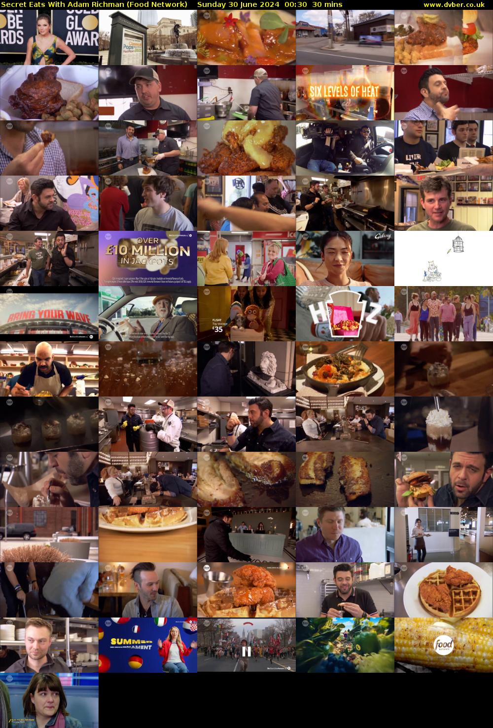 Secret Eats With Adam Richman (Food Network) Sunday 30 June 2024 00:30 - 01:00