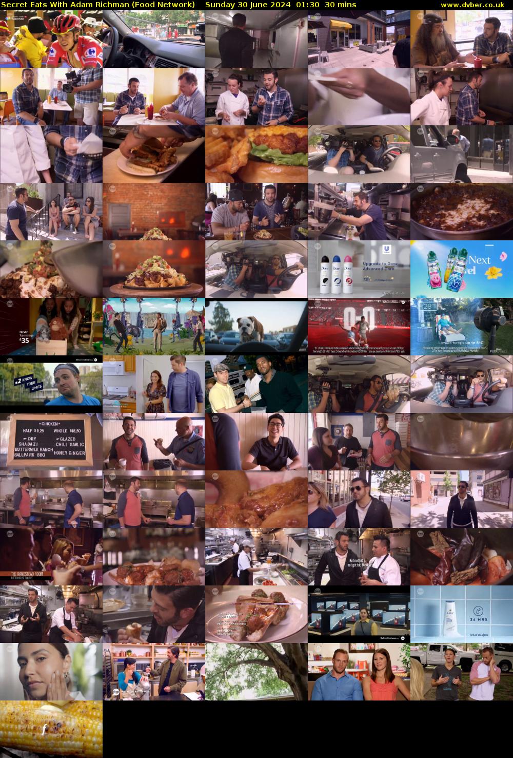 Secret Eats With Adam Richman (Food Network) Sunday 30 June 2024 01:30 - 02:00