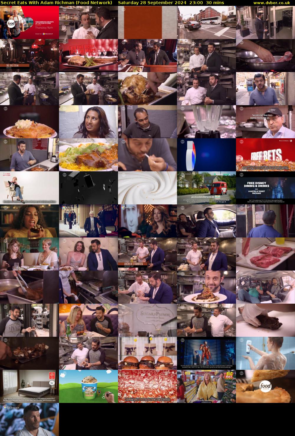Secret Eats With Adam Richman (Food Network) Saturday 28 September 2024 23:00 - 23:30
