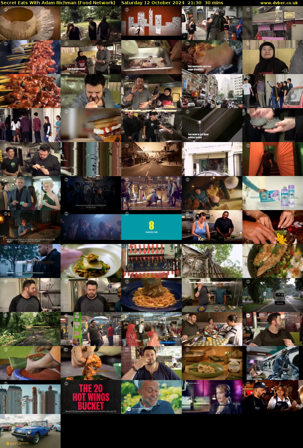 Secret Eats With Adam Richman (Food Network) Saturday 12 October 2024 21:30 - 22:00