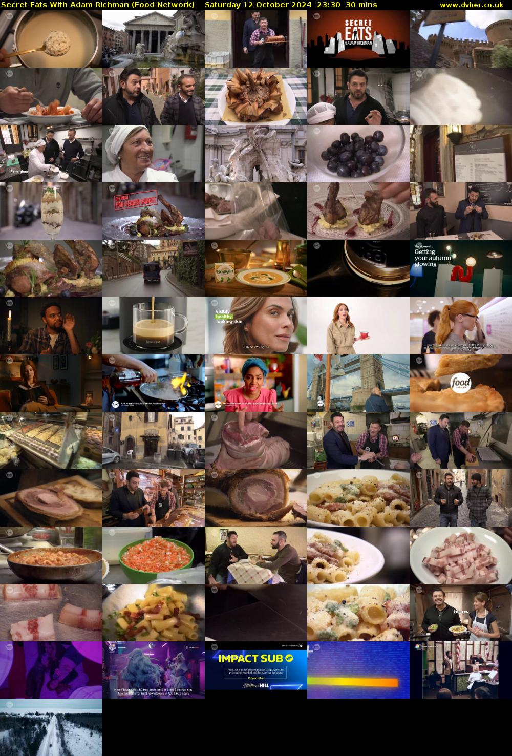 Secret Eats With Adam Richman (Food Network) Saturday 12 October 2024 23:30 - 00:00