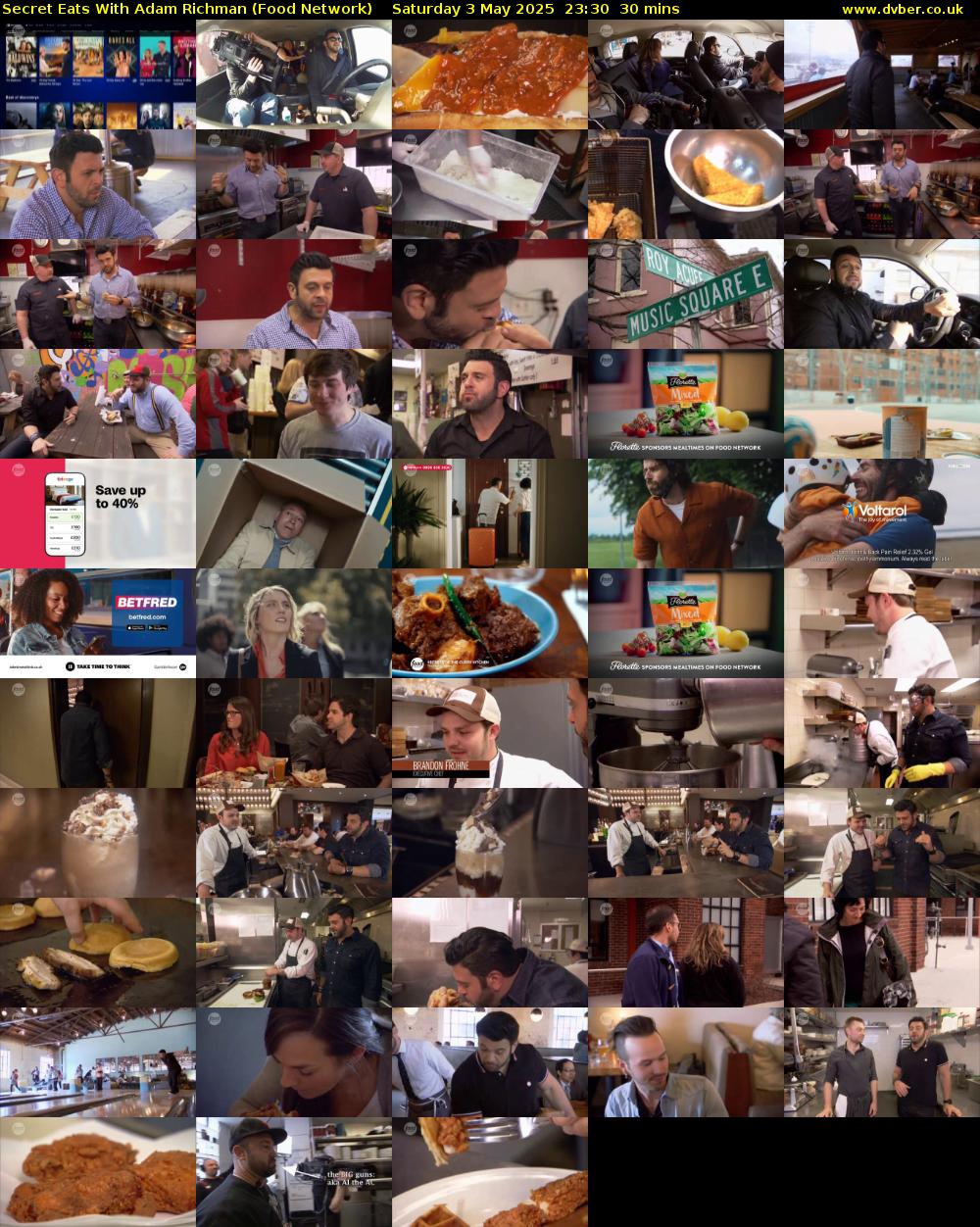 Secret Eats With Adam Richman (Food Network) Saturday 3 May 2025 23:30 - 00:00