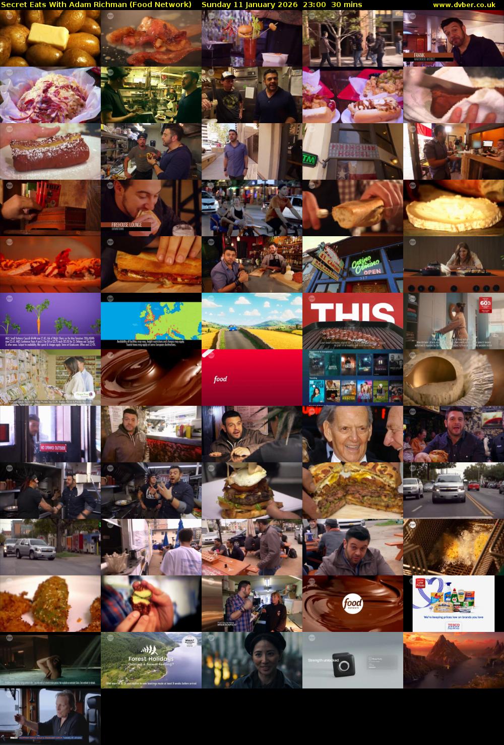 Secret Eats With Adam Richman (Food Network) Sunday 11 January 2026 23:00 - 23:30