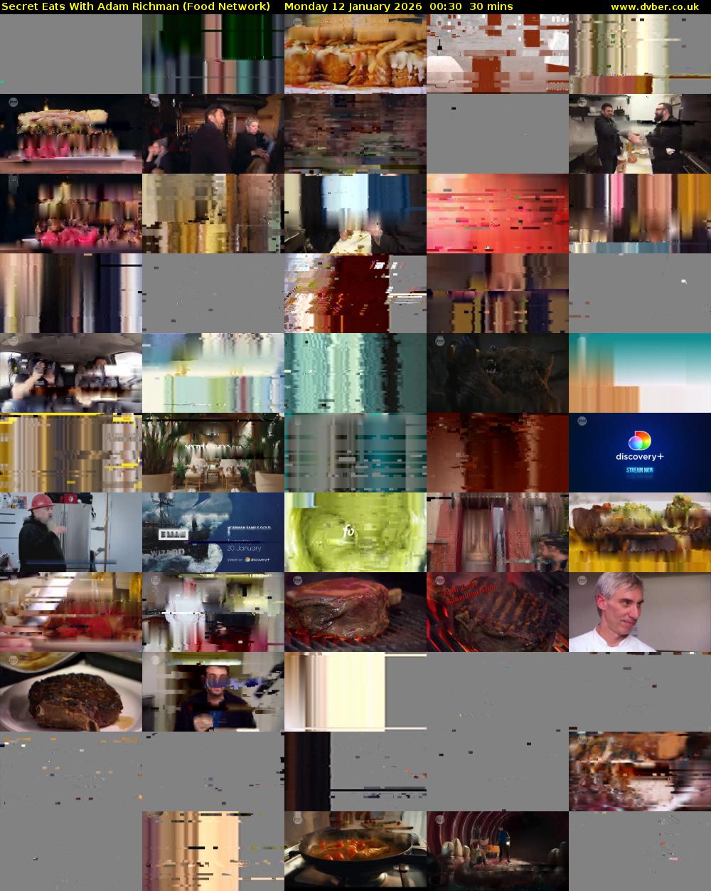 Secret Eats With Adam Richman (Food Network) Monday 12 January 2026 00:30 - 01:00