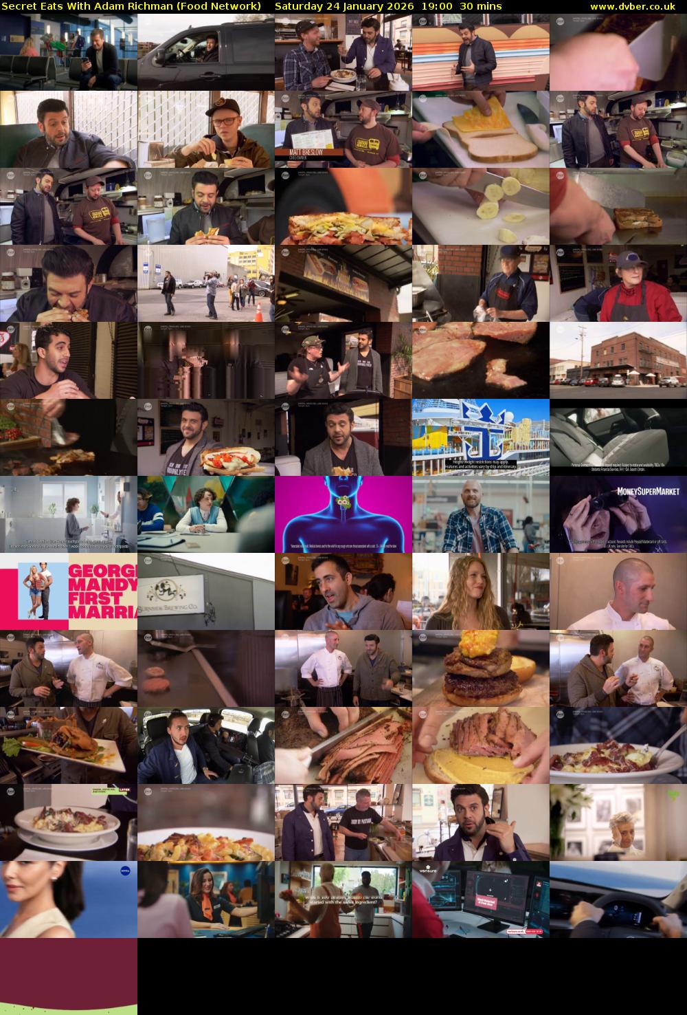 Secret Eats With Adam Richman (Food Network) Saturday 24 January 2026 19:00 - 19:30
