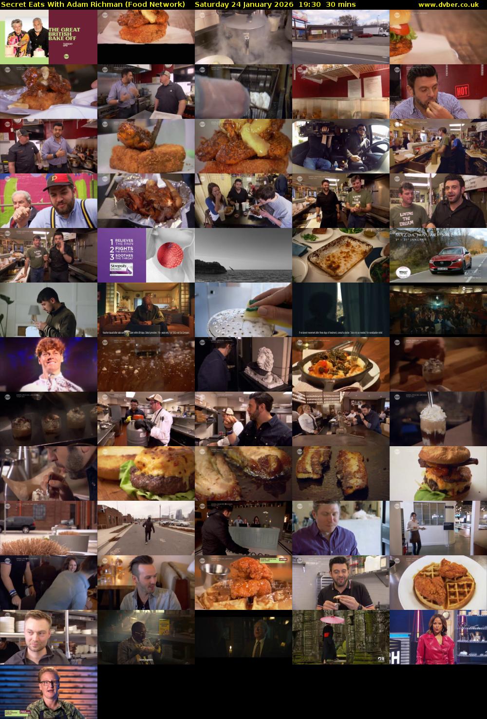 Secret Eats With Adam Richman (Food Network) Saturday 24 January 2026 19:30 - 20:00