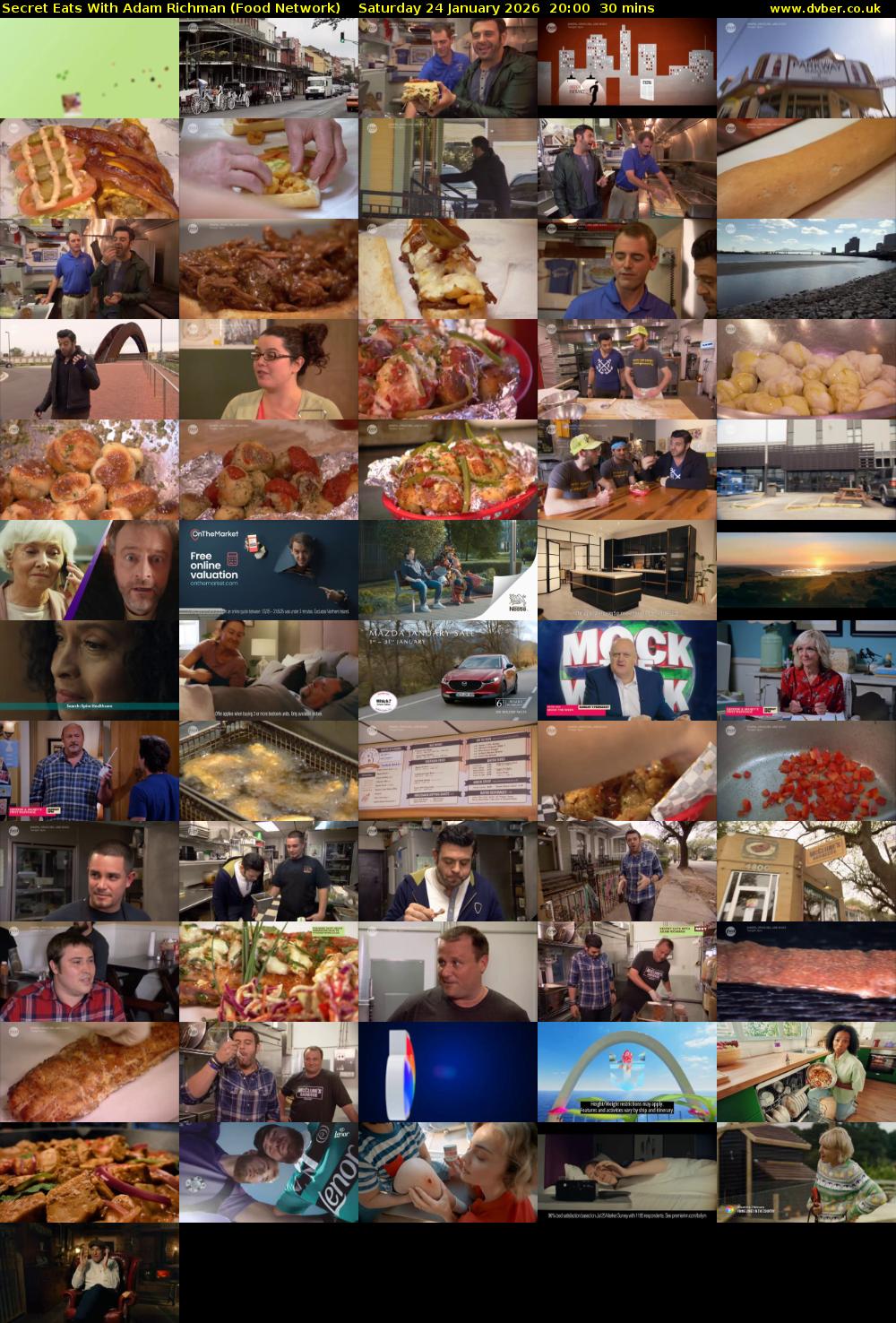 Secret Eats With Adam Richman (Food Network) Saturday 24 January 2026 20:00 - 20:30