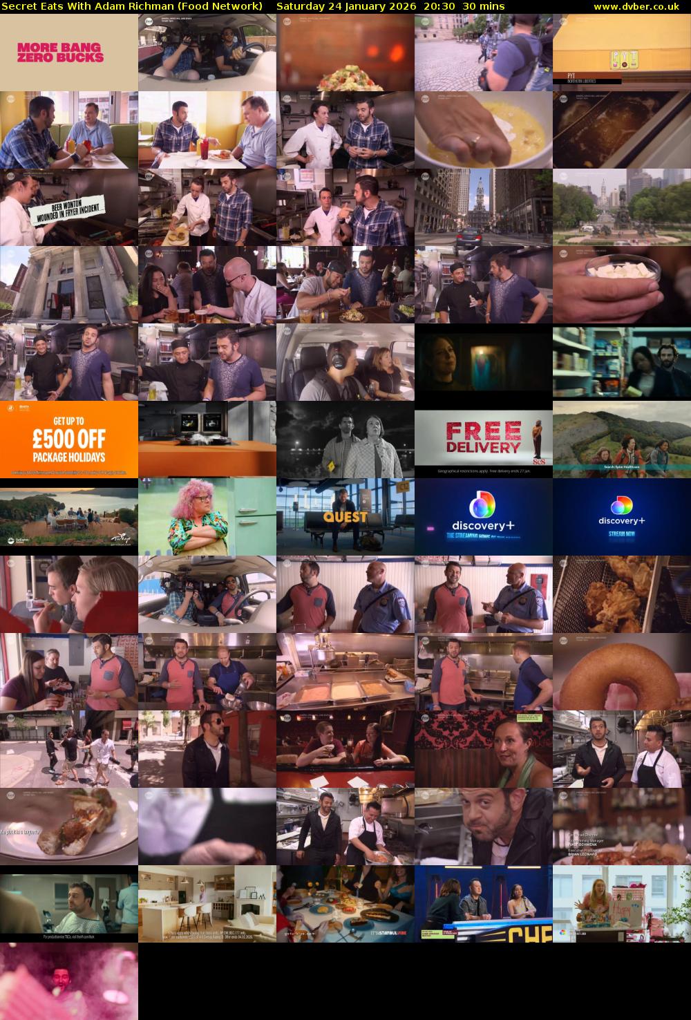 Secret Eats With Adam Richman (Food Network) Saturday 24 January 2026 20:30 - 21:00