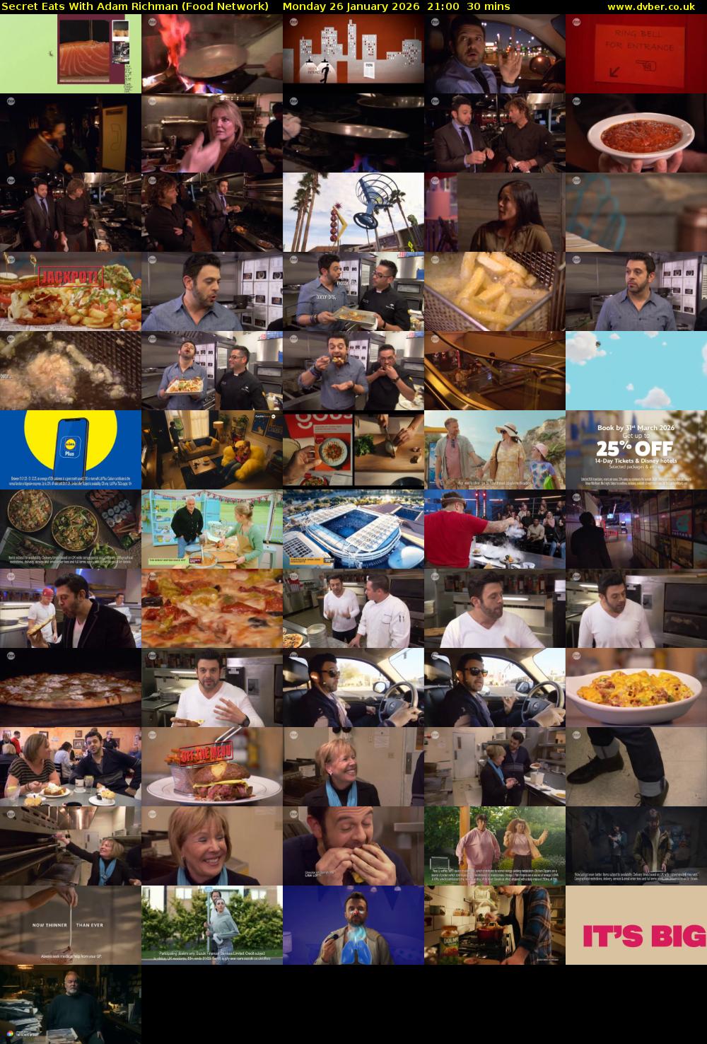 Secret Eats With Adam Richman (Food Network) Monday 26 January 2026 21:00 - 21:30