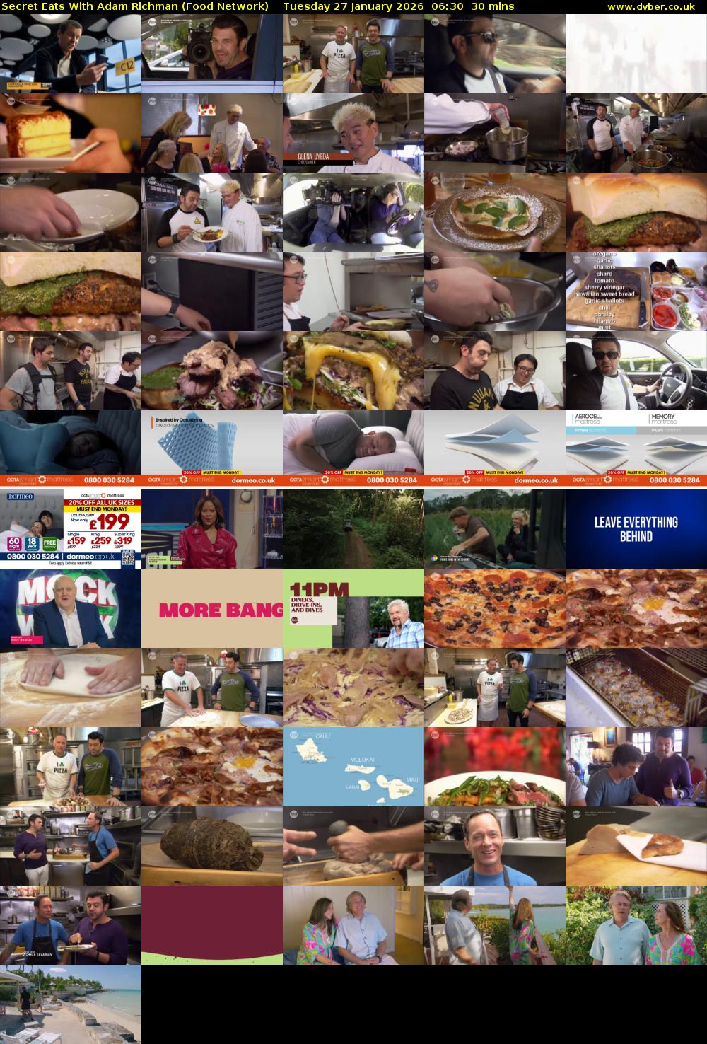 Secret Eats With Adam Richman (Food Network) Tuesday 27 January 2026 06:30 - 07:00