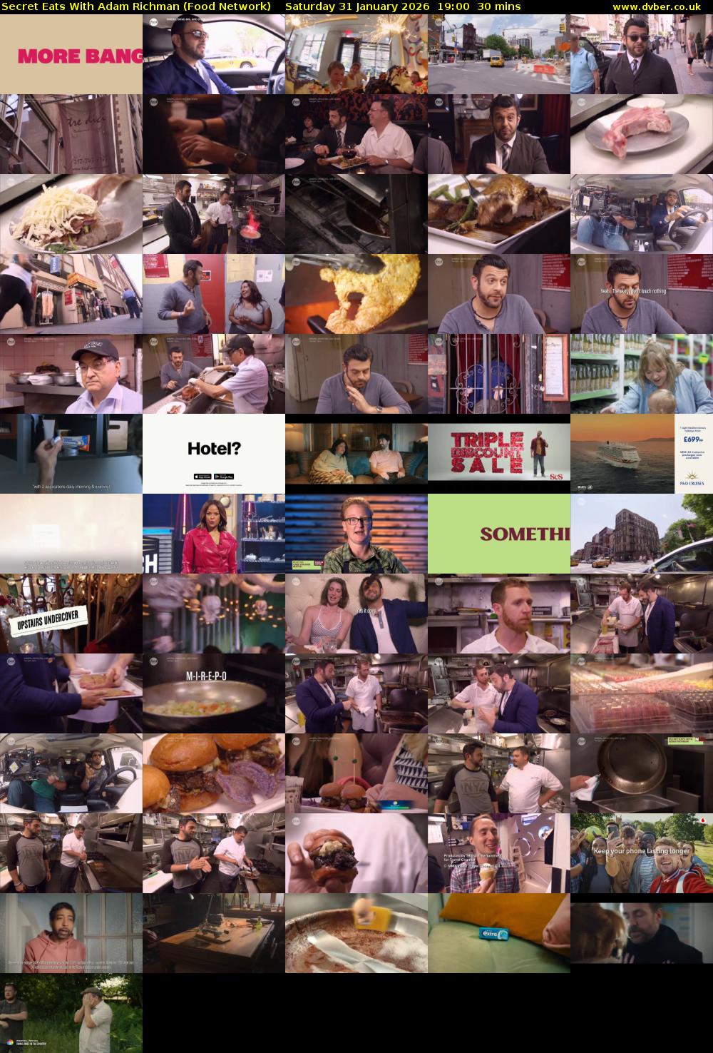 Secret Eats With Adam Richman (Food Network) Saturday 31 January 2026 19:00 - 19:30