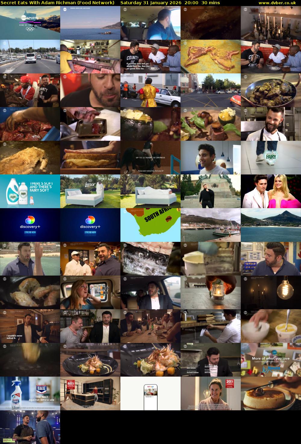 Secret Eats With Adam Richman (Food Network) Saturday 31 January 2026 20:00 - 20:30