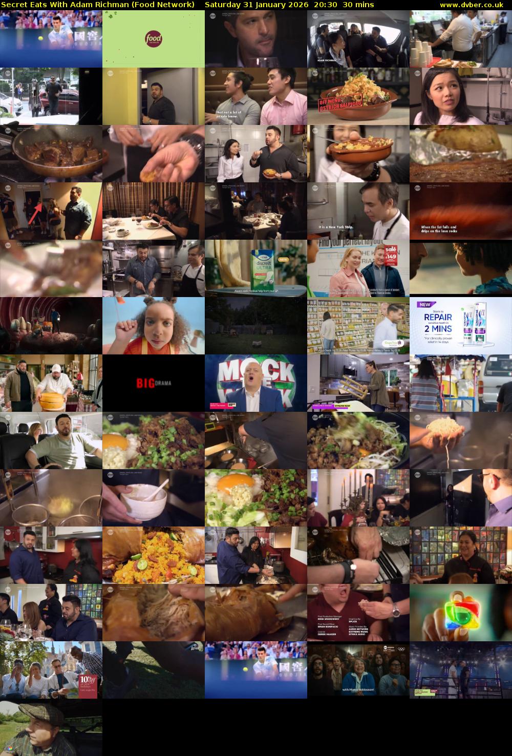 Secret Eats With Adam Richman (Food Network) Saturday 31 January 2026 20:30 - 21:00
