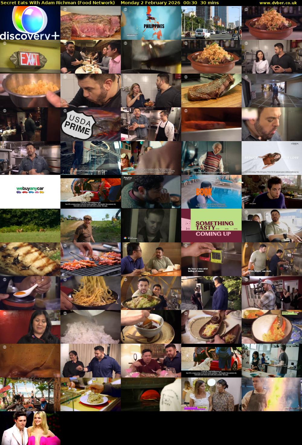 Secret Eats With Adam Richman (Food Network) Monday 2 February 2026 00:30 - 01:00