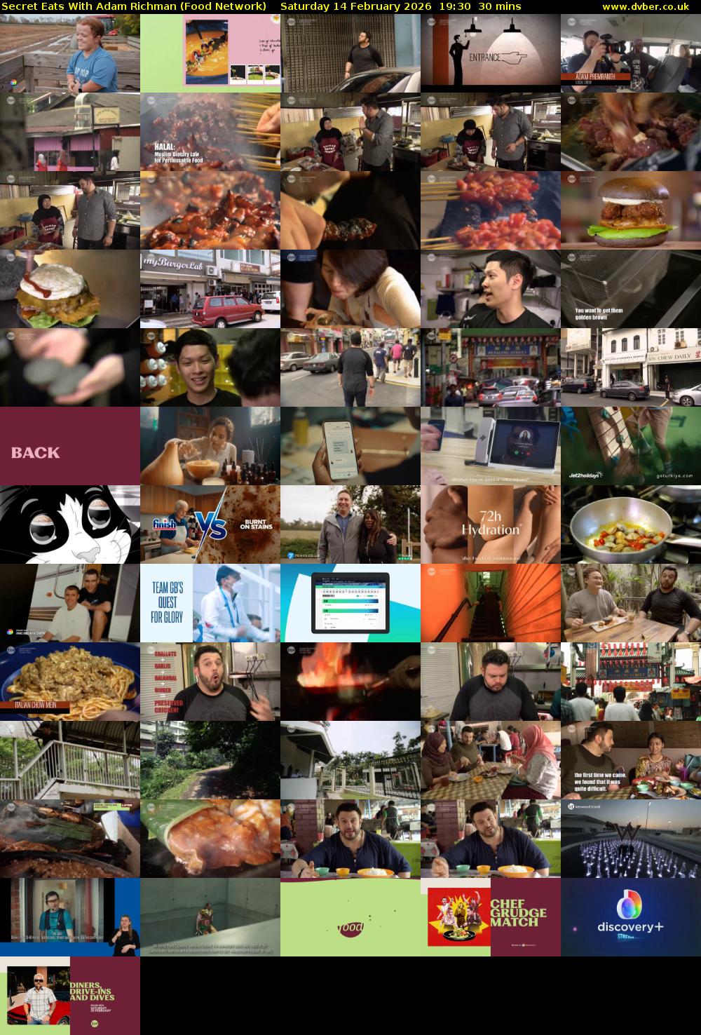 Secret Eats With Adam Richman (Food Network) Saturday 14 February 2026 19:30 - 20:00