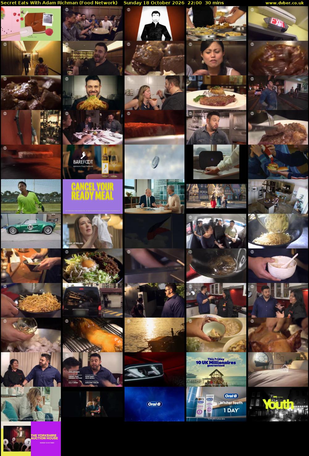Secret Eats With Adam Richman (Food Network) Sunday 18 October 2026 22:00 - 22:30