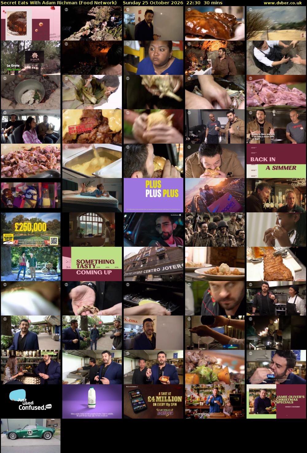 Secret Eats With Adam Richman (Food Network) Sunday 25 October 2026 22:30 - 23:00