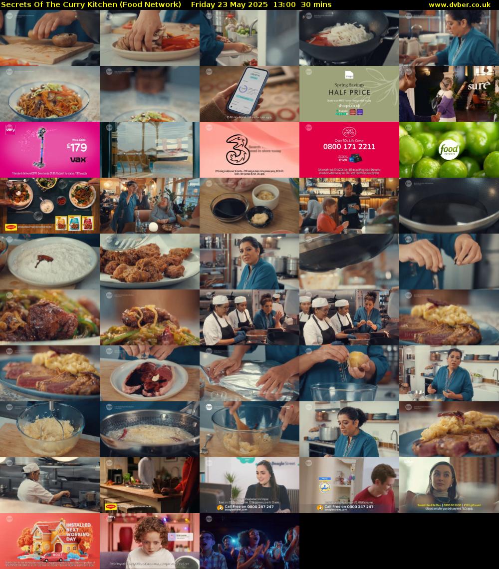 Secrets Of The Curry Kitchen (Food Network) Friday 23 May 2025 13:00 - 13:30