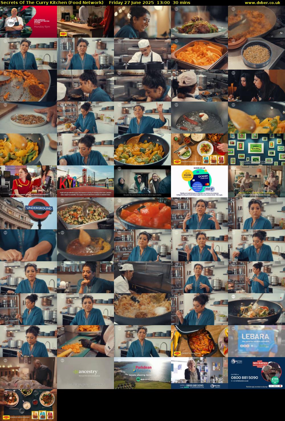 Secrets Of The Curry Kitchen (Food Network) Friday 27 June 2025 13:00 - 13:30