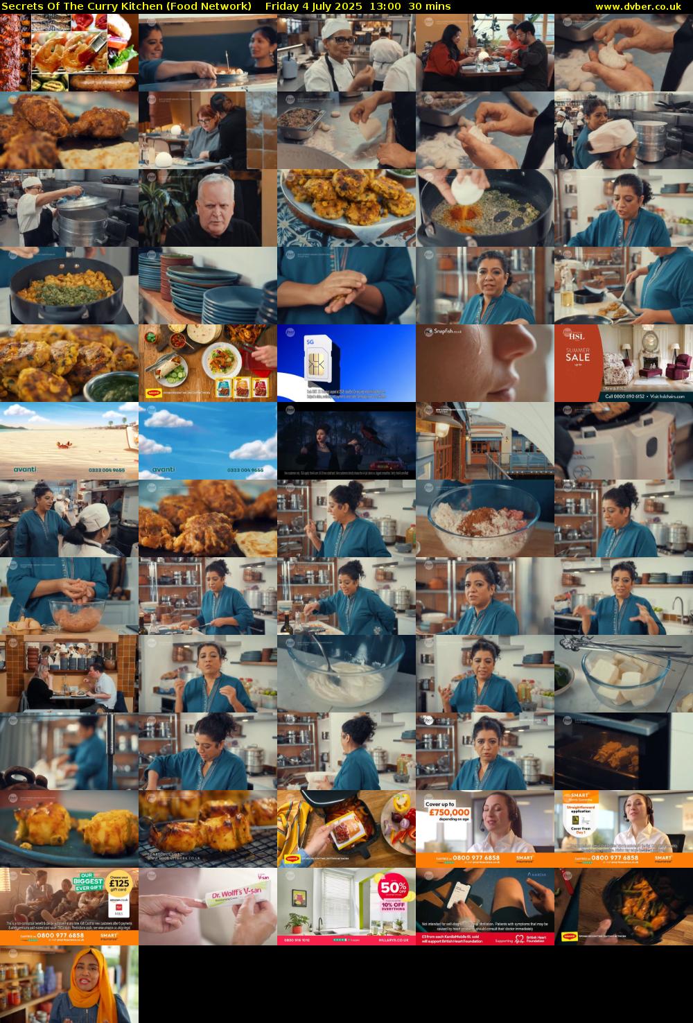 Secrets Of The Curry Kitchen (Food Network) Friday 4 July 2025 13:00 - 13:30