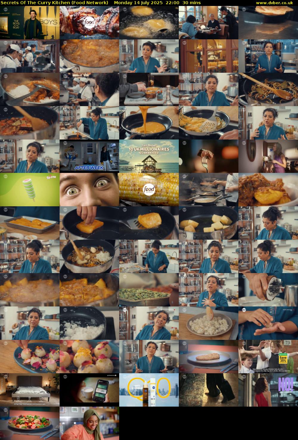 Secrets Of The Curry Kitchen (Food Network) Monday 14 July 2025 22:00 - 22:30