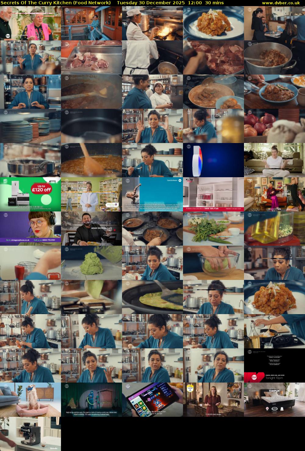 Secrets Of The Curry Kitchen (Food Network) Tuesday 30 December 2025 12:00 - 12:30