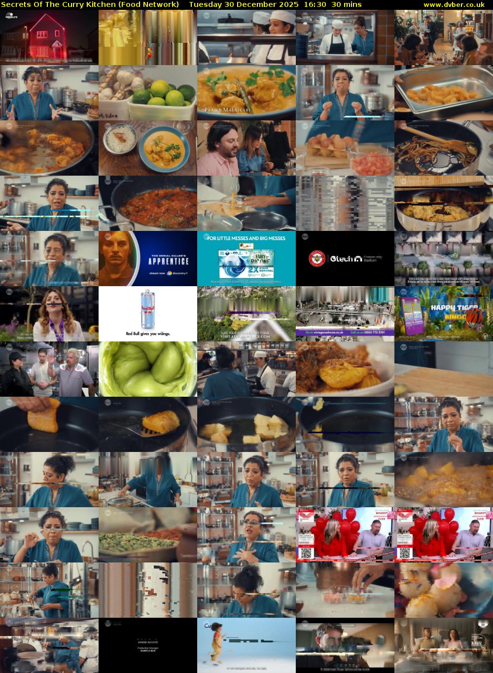 Secrets Of The Curry Kitchen (Food Network) Tuesday 30 December 2025 16:30 - 17:00