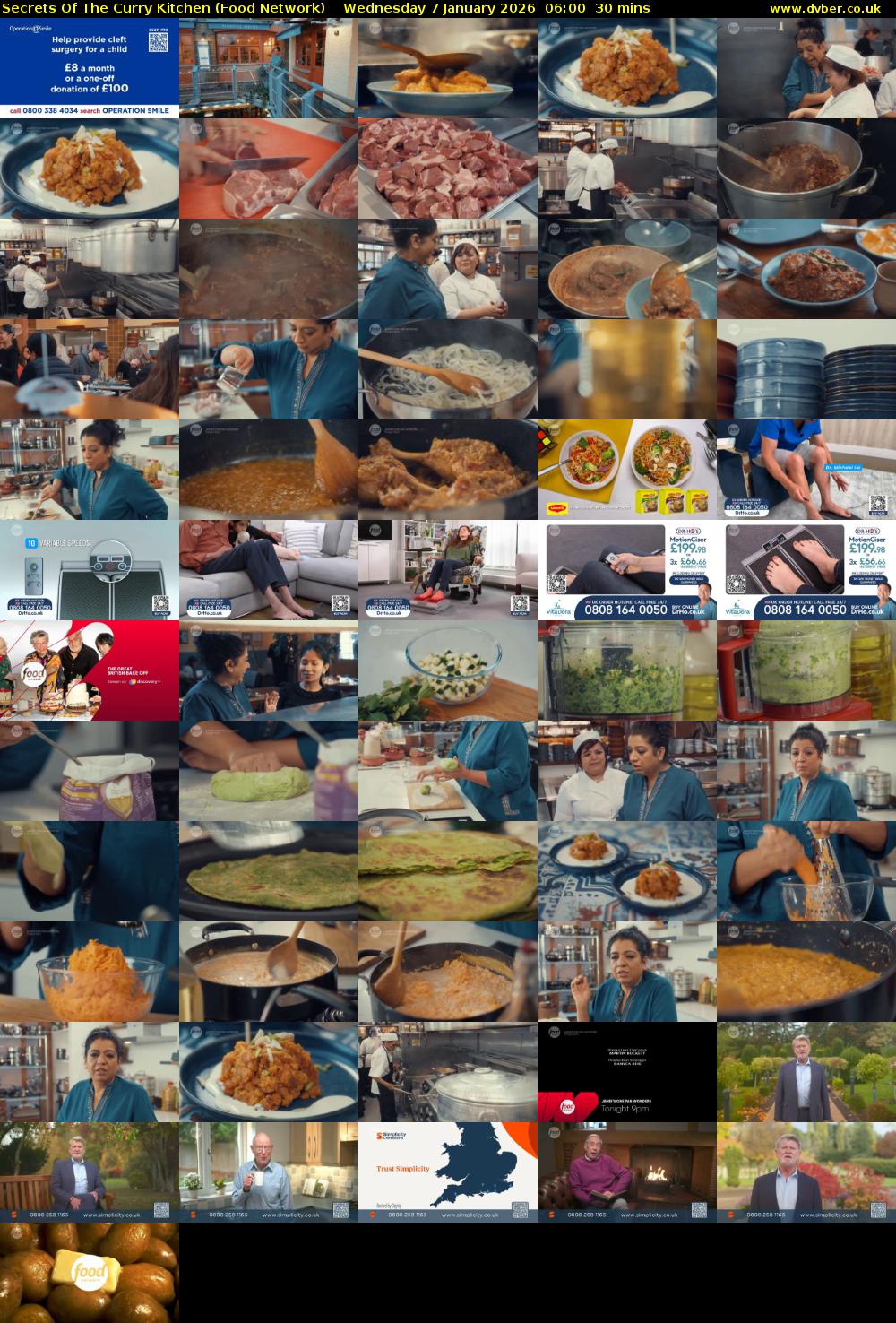 Secrets Of The Curry Kitchen (Food Network) Wednesday 7 January 2026 06:00 - 06:30