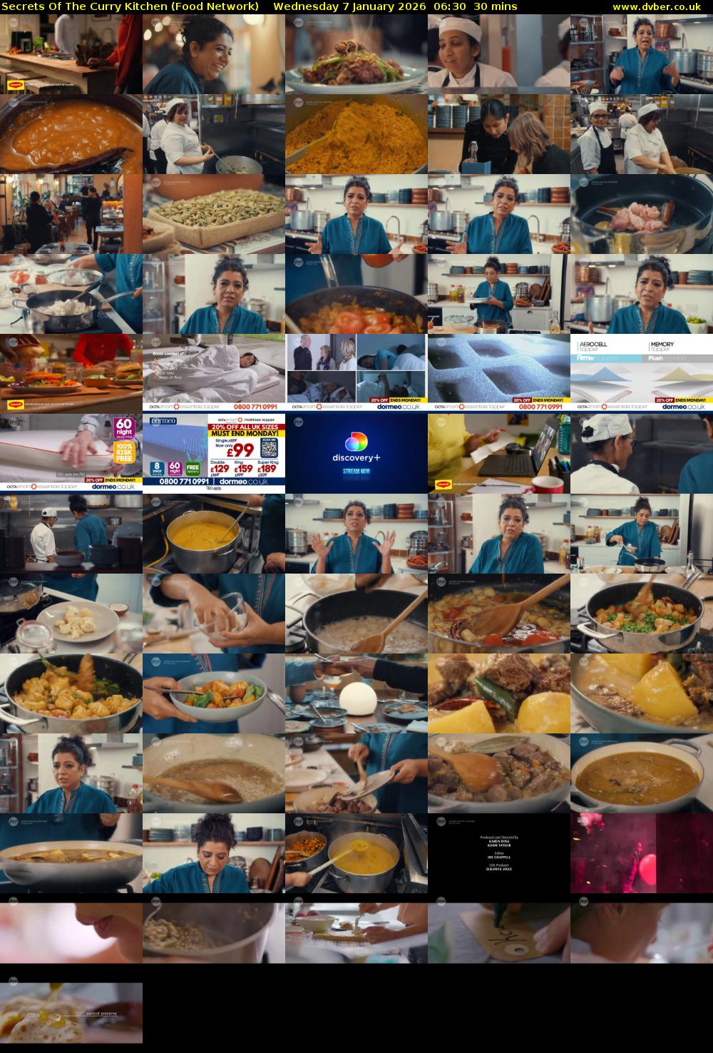 Secrets Of The Curry Kitchen (Food Network) Wednesday 7 January 2026 06:30 - 07:00