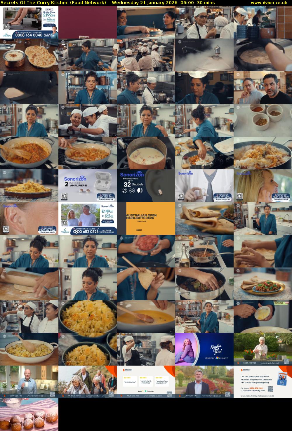 Secrets Of The Curry Kitchen (Food Network) Wednesday 21 January 2026 06:00 - 06:30